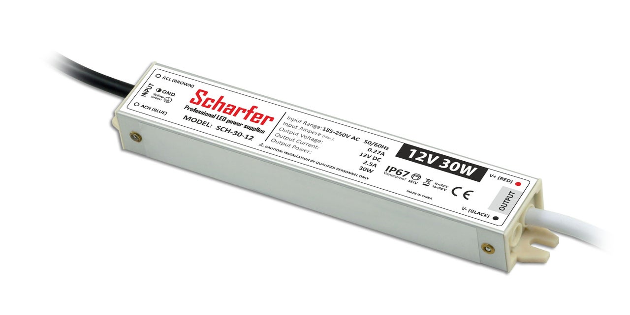 Zasilacz hermetyczny 30W 24V IP67 1.25A uniwersalny SCH-30-24 SCHARFER