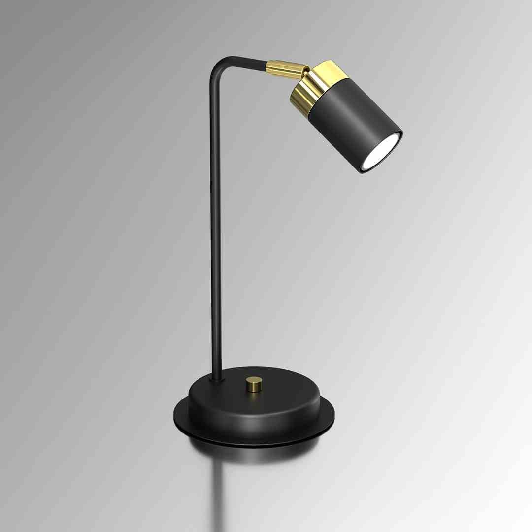 Lampe de table métal Milagro Joker noir/or 36cm GU10 - 2