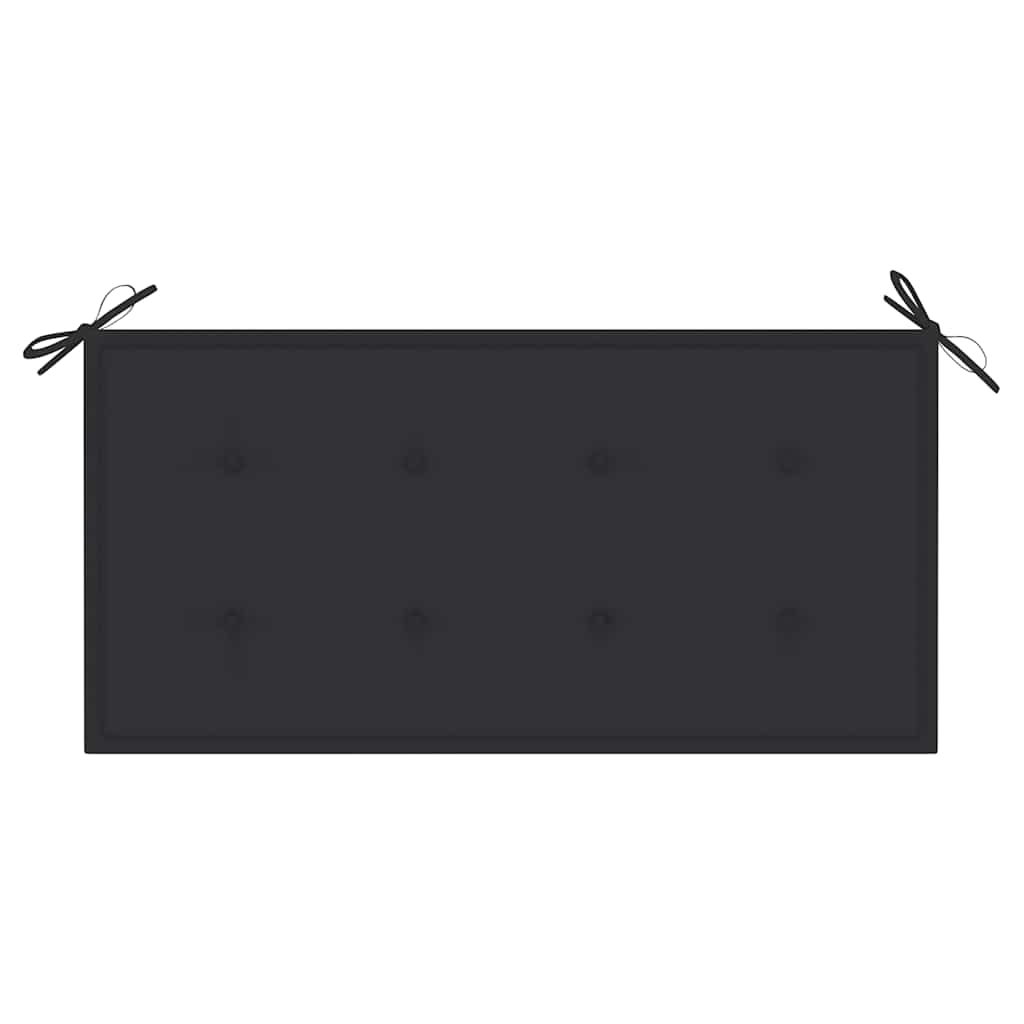 vidaXL Banc de jardin et coussin anthracite 112 cm Bois de teck massif - 6