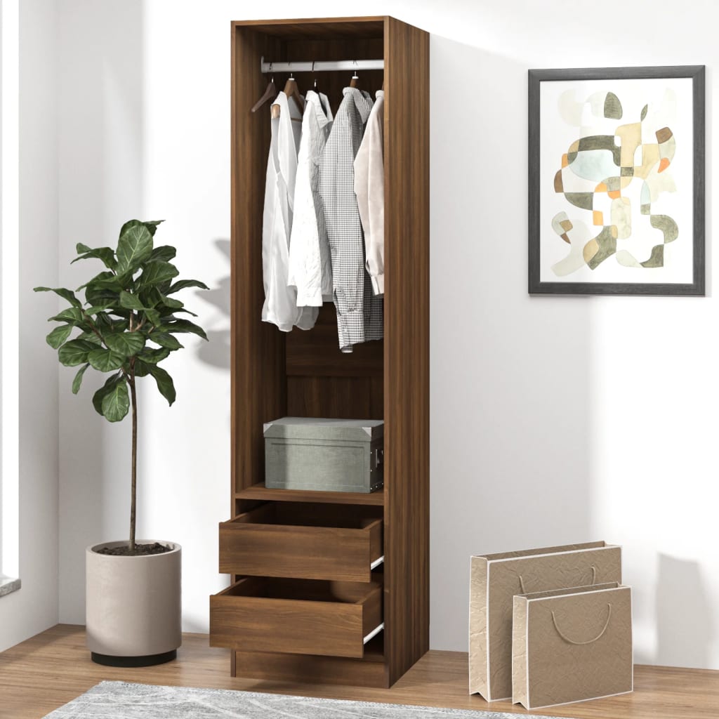 Armoire Latérale Chêne Marron - 60x30x50 Cm - Bois D'ingénierie