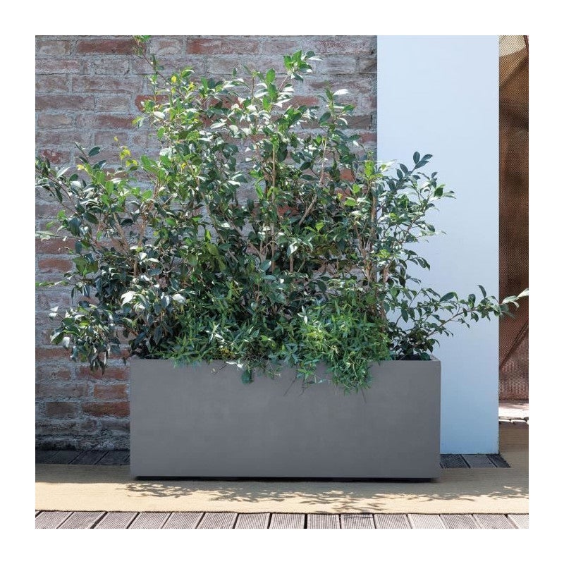 Jardiniere Muret - DEROMA - Millennium R - Ashgrey - A réserve d'eau - Roulettes - 99 cm - 3