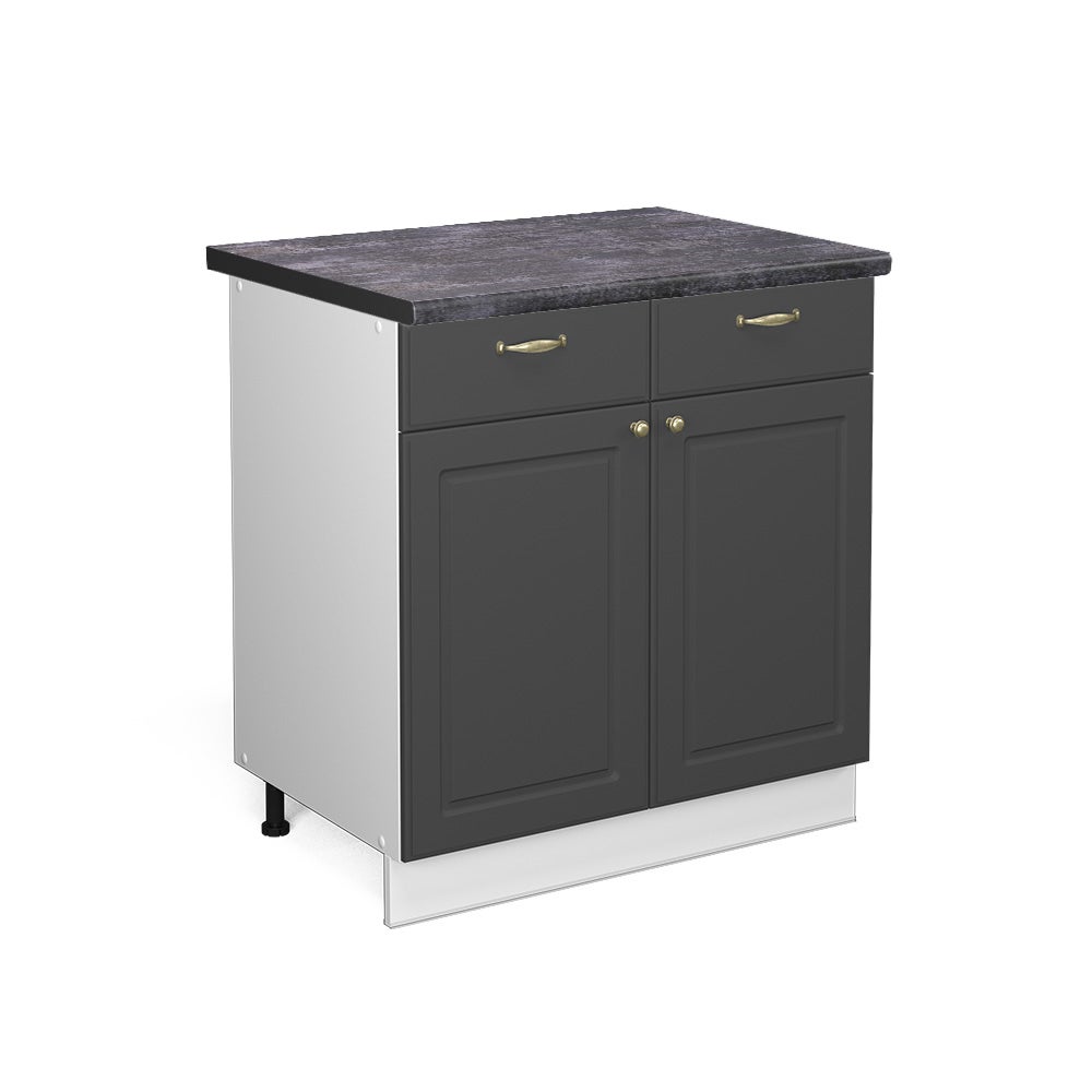 Vicco Szafka dolna do kuchni Fame-Line, Antracytowo-złoty, 80 cm , BP Antracyt