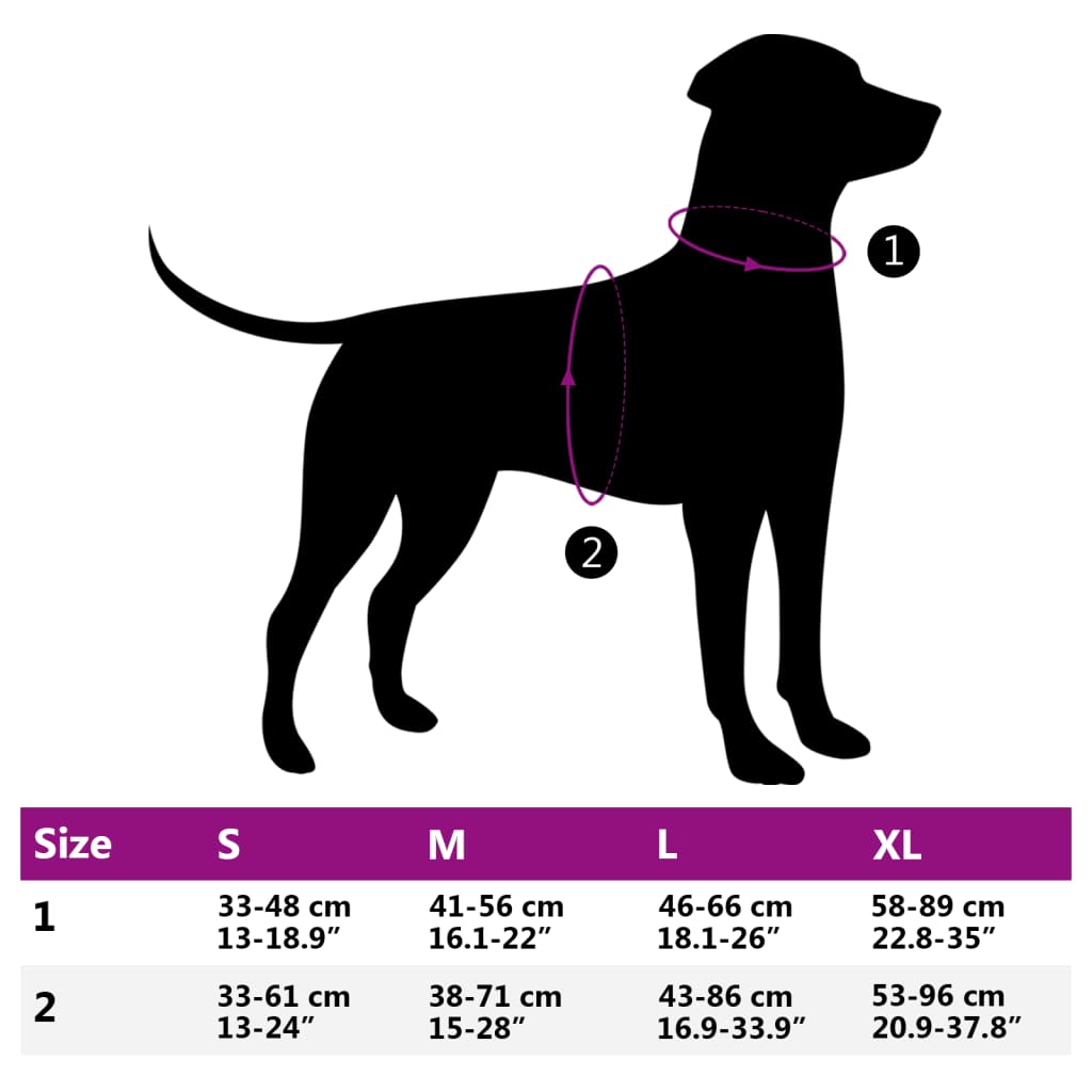 Arnés para perros con correa y collar ajustable negro XL vidaXL - 3