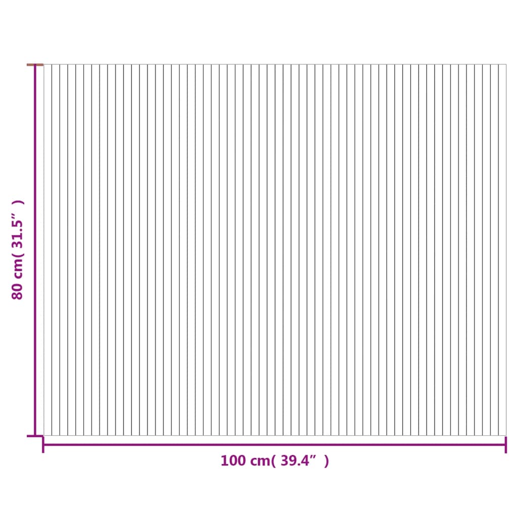 Tapis rectangulaire marron foncé 80x100 bambou - 8