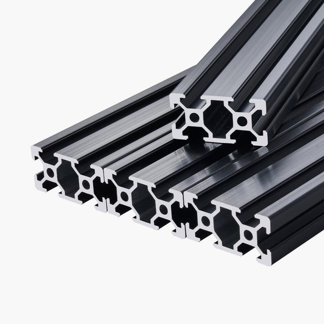 Profiles d'extrusion SucceBuy en aluminium 2040, lot 5, rails lineaires anodises norme europeenne avec rainure en T 1500 mm, robustes et polyvalents