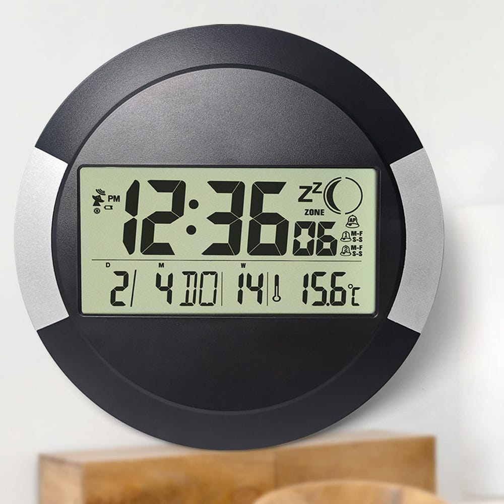 Reloj de pared (péndulo sin tictac, inalámbrico, funciona con