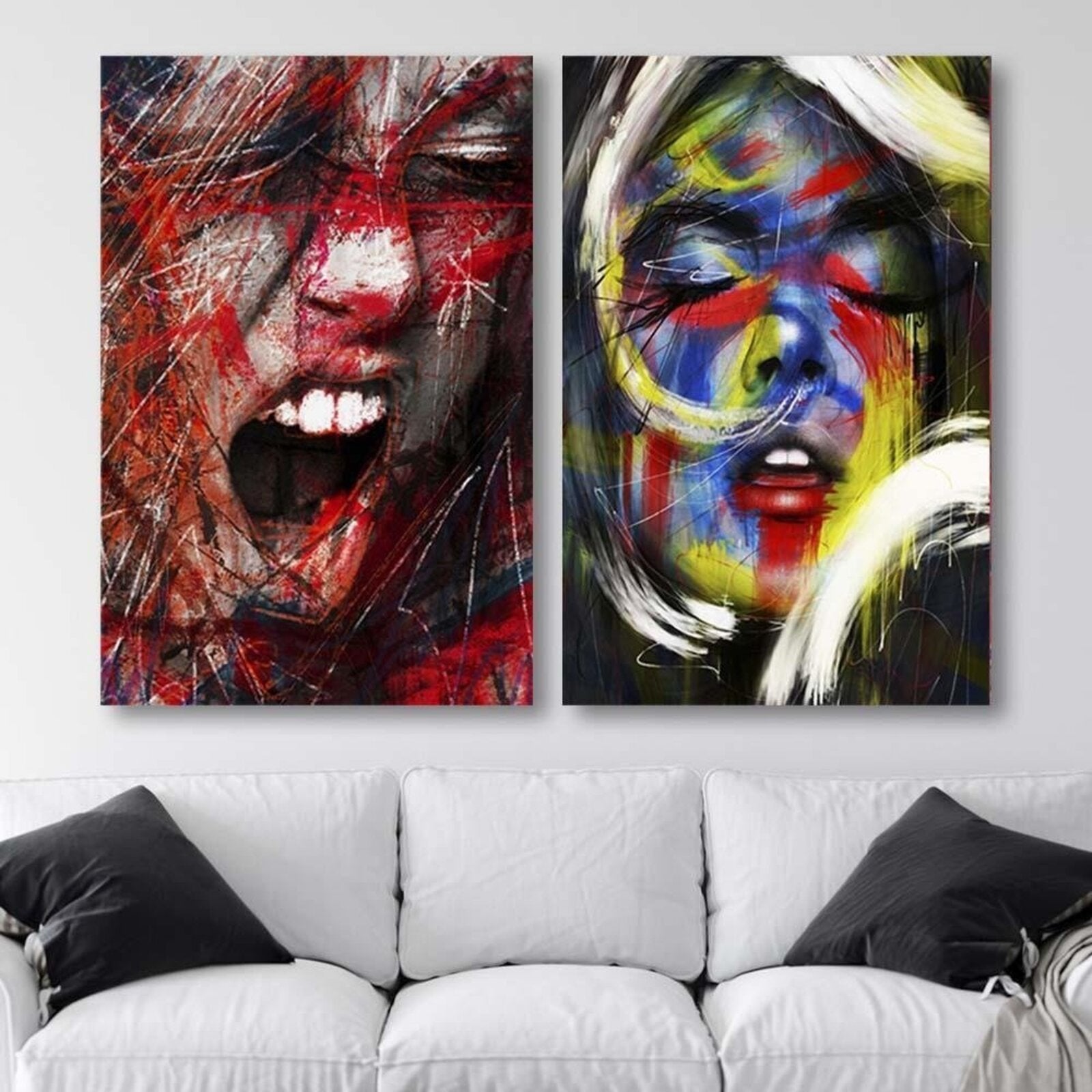 Tableau femme aux yeux fermés - 70 x 100 cm - 4