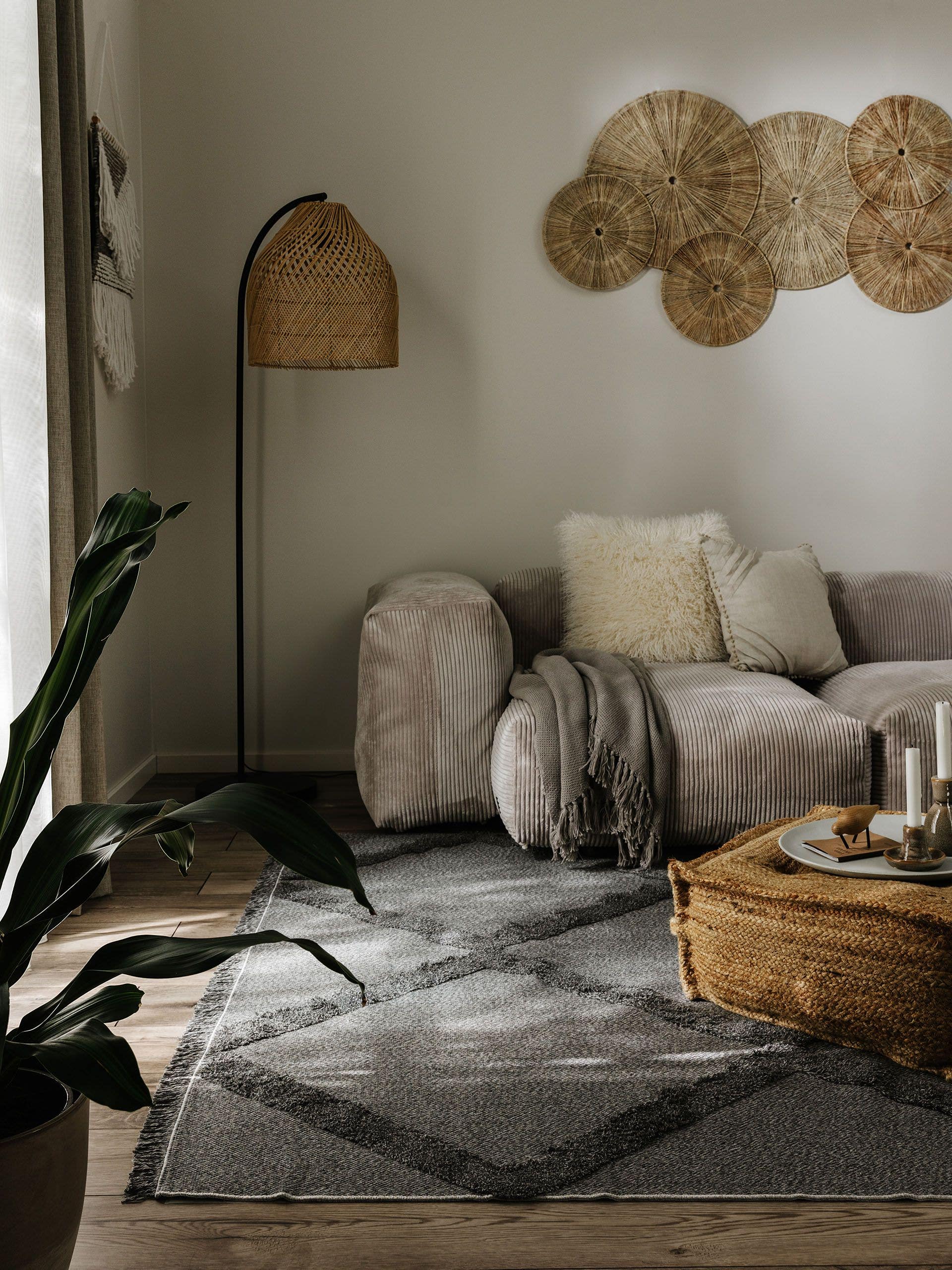 BENUTA - Tapis en coton gris 230x320 cm | Leroy Merlin