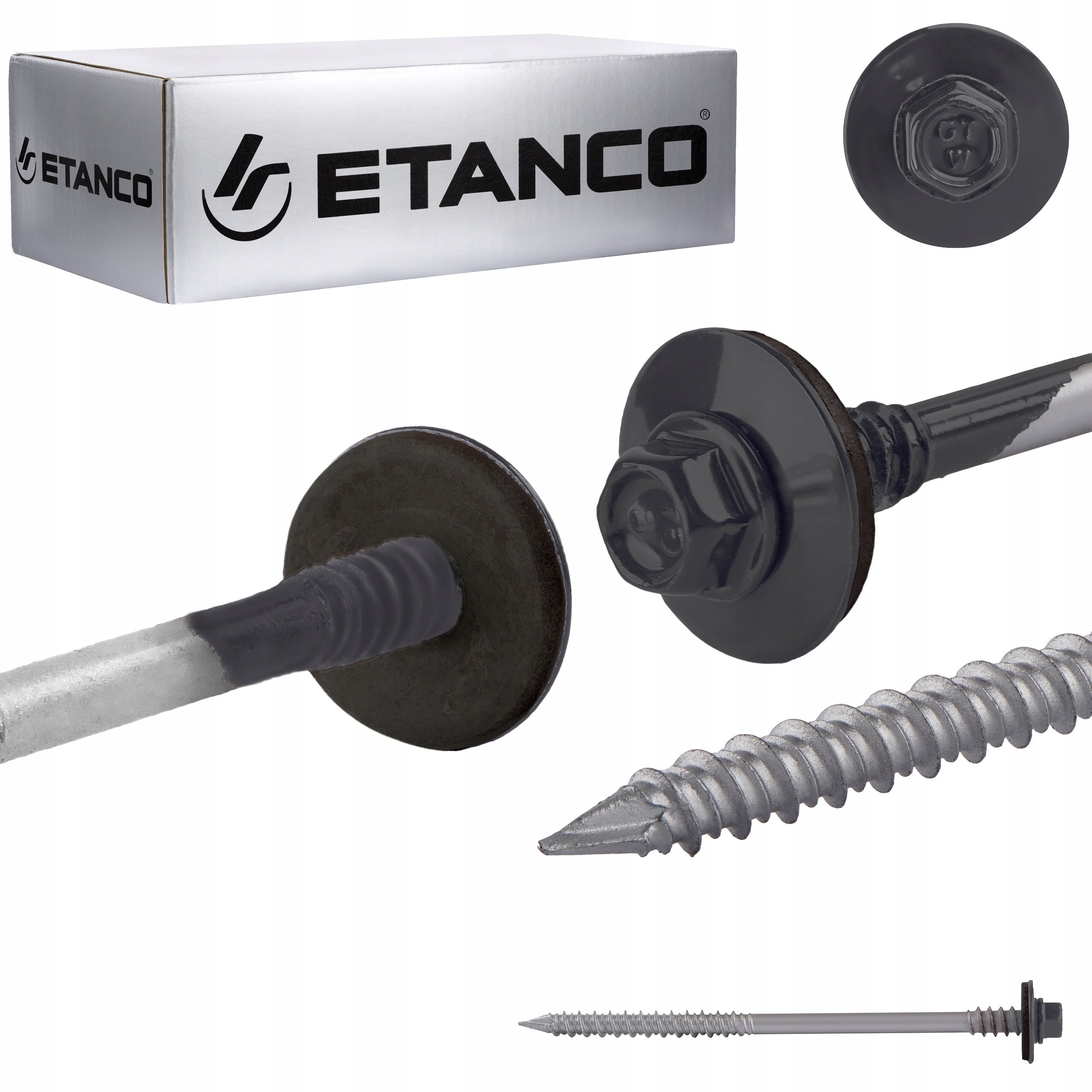 Wkręty do płyt warstwowych Etanco GTRW SP A19 6,4/7x120mm RAL 7016 100szt