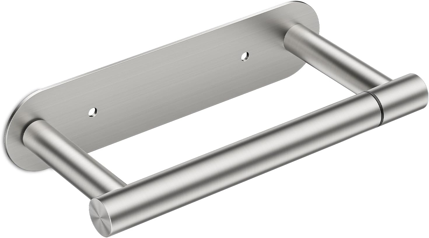 Uchwyt na papier toaletowy, obrotowy uchwyt ścienny na papier toaletowy do łazienki, stal nierdzewna, srebrny