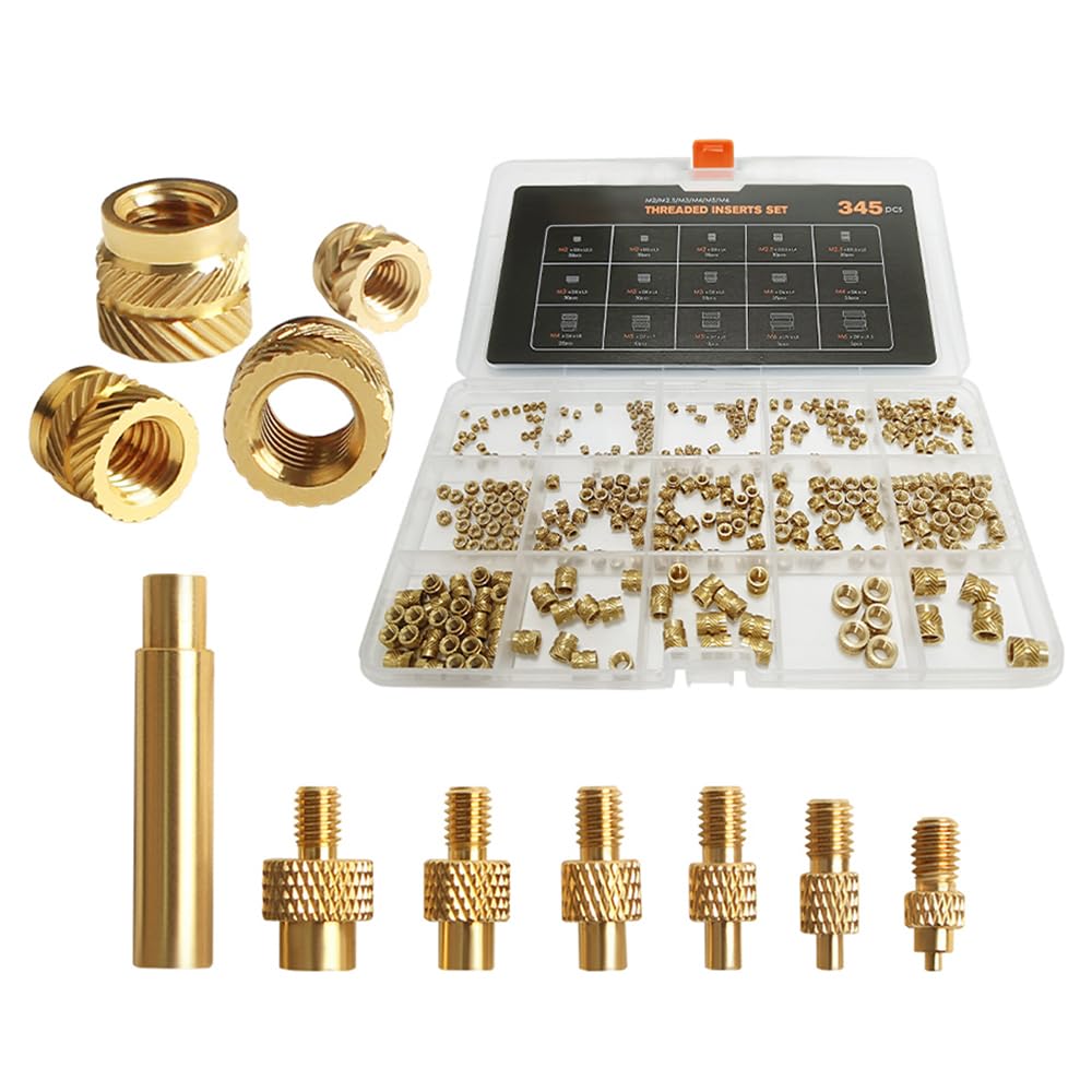 Kit d'écrous d'insertion en cuivre moleté à chaud pour impression 3D ...