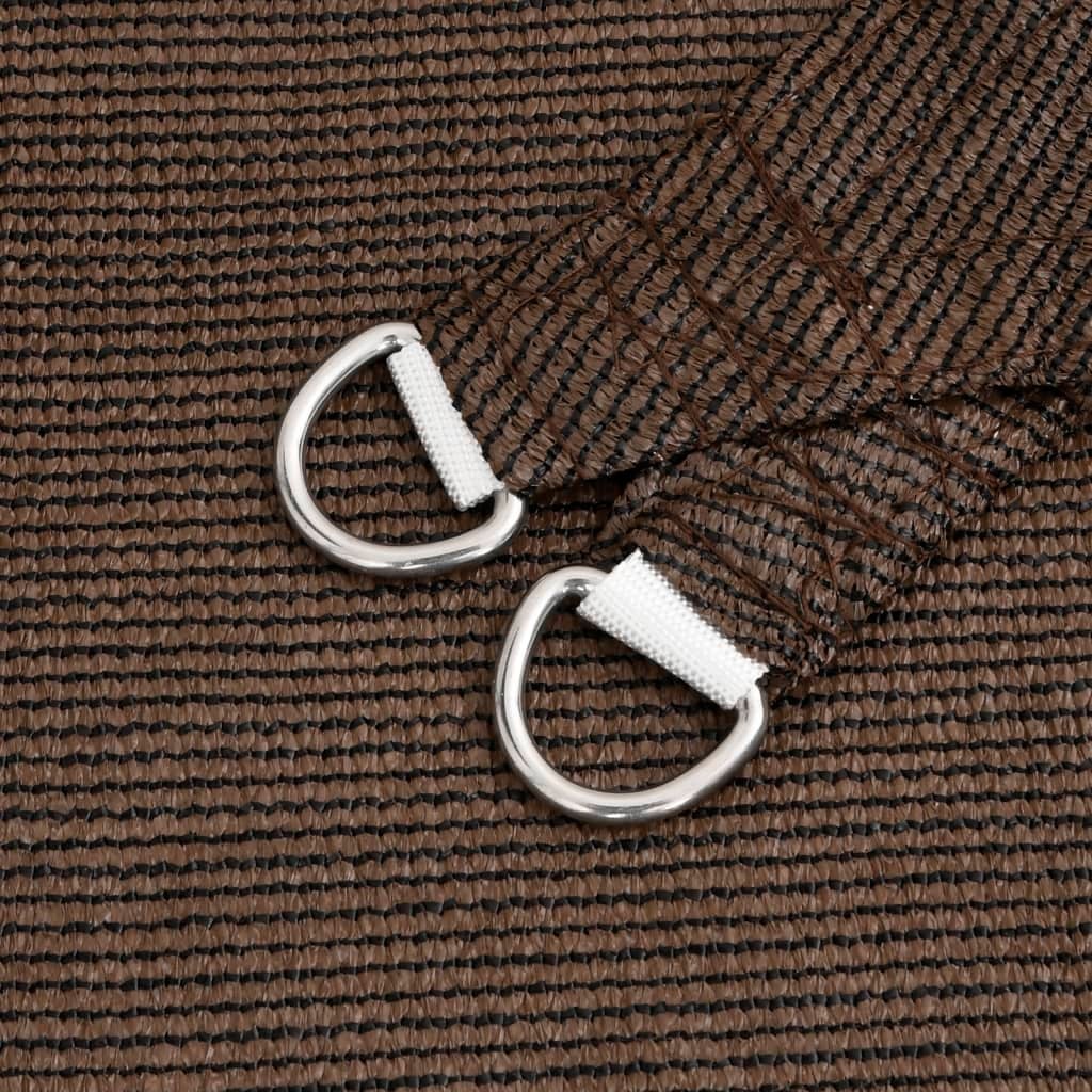 Maison Exclusive - Vela Parasole 160 g/m² Marrone 5x5x5 m in HDPE - 6