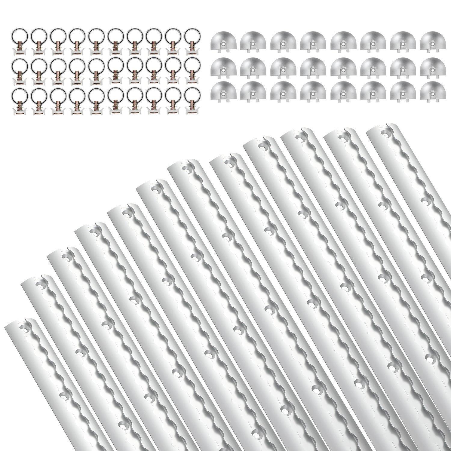 Szyna mocująca Airlin z aluminium, półokrągła, 1M, anodowana na czarno