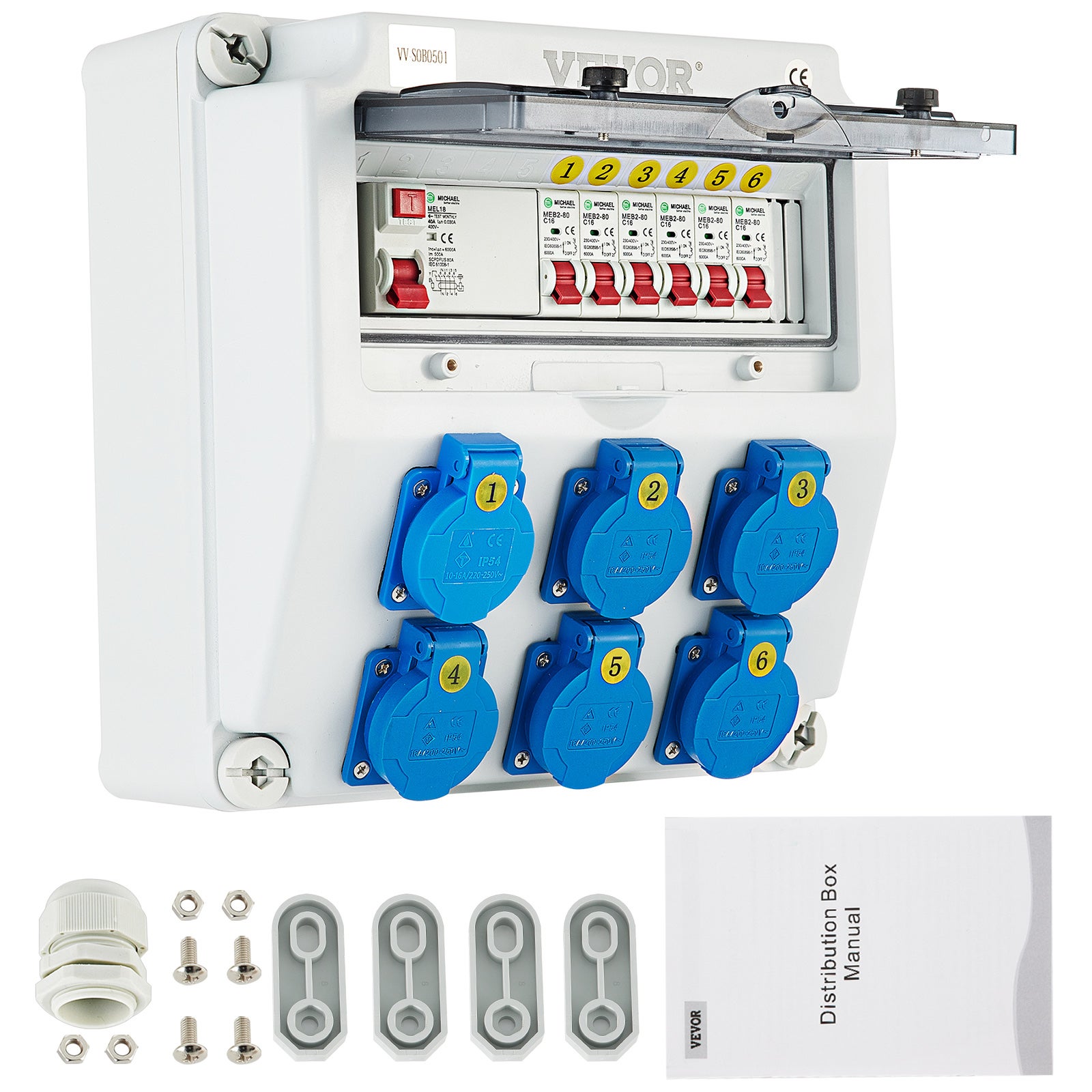 Coffret électrique De Chantier 230 V – Répartiteur Mural Avec Disjoncteur – Marque Vothen – Neuf