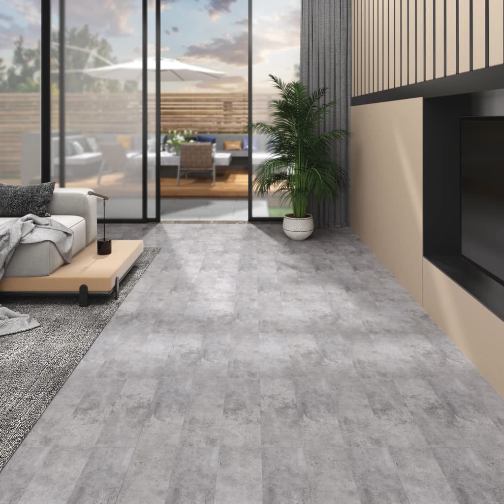 Maison exclusive - lamas para suelo de pvc autoadhesivas marrón cemento 5,02m² 2mm