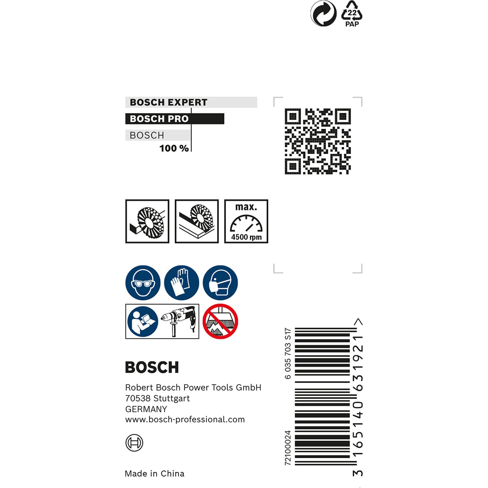 Bosch PRO Metal clean szczotka tarczowa 50 x 0,30 mm trzpień prosty - 2608622112 - 3