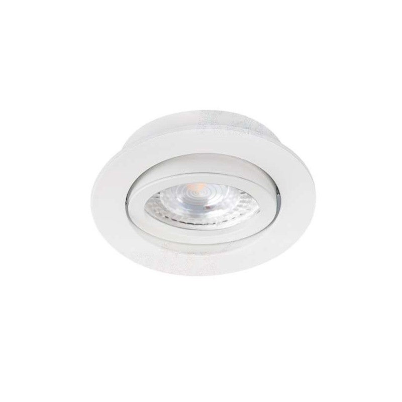 Support encastrable rond 1/4 tour blanc - 2