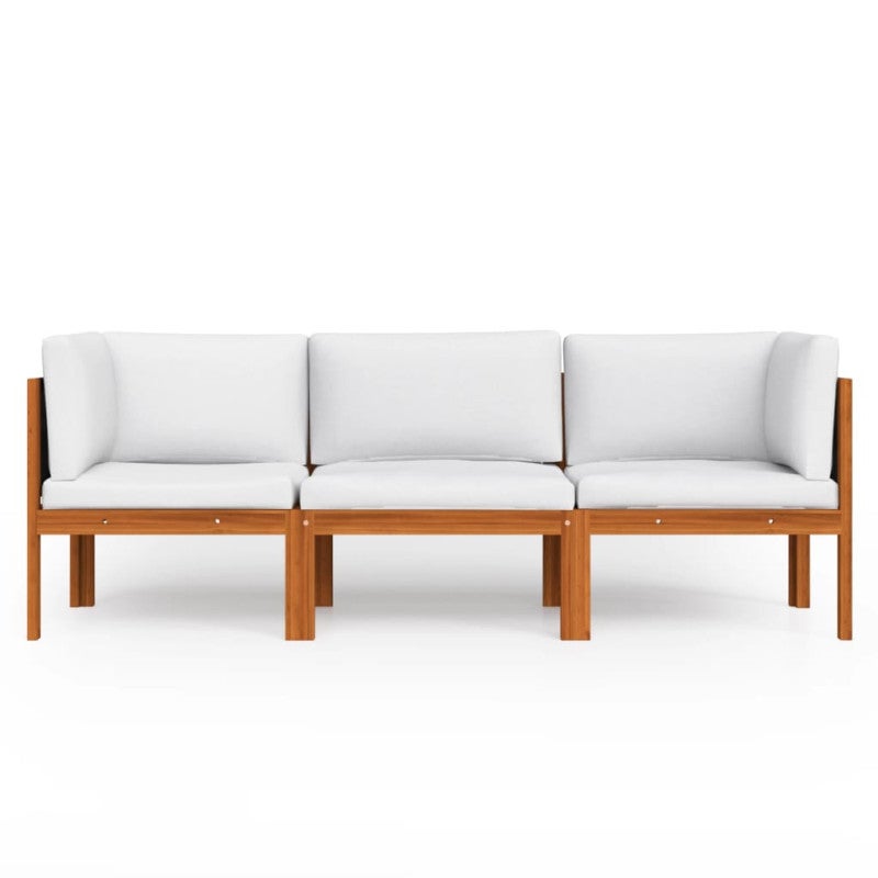 Salon bas de jardin en Bois Beige 3 personnes - 3