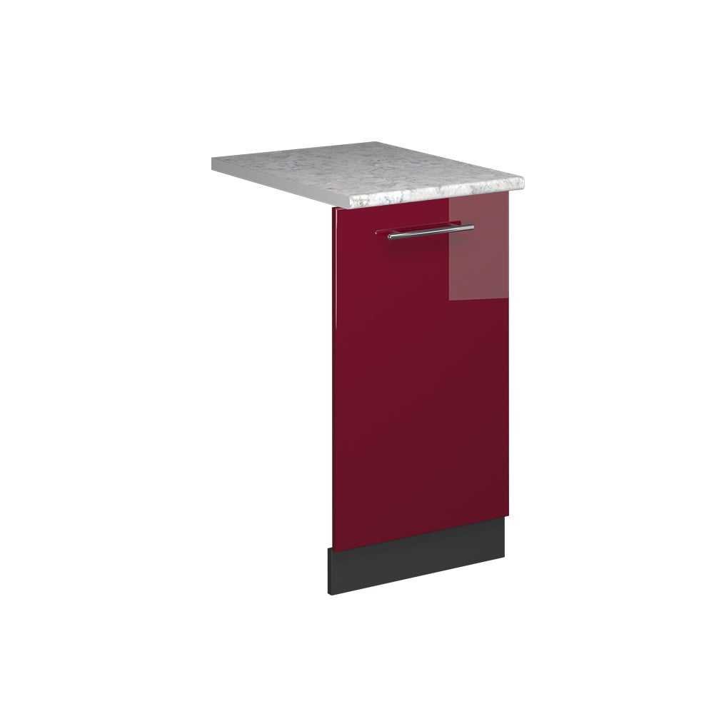 Vicco Panel przedni zmywarki Fame-Line, Bordowa Czerwień wysoki połysk, 45 cm , BP Marmur