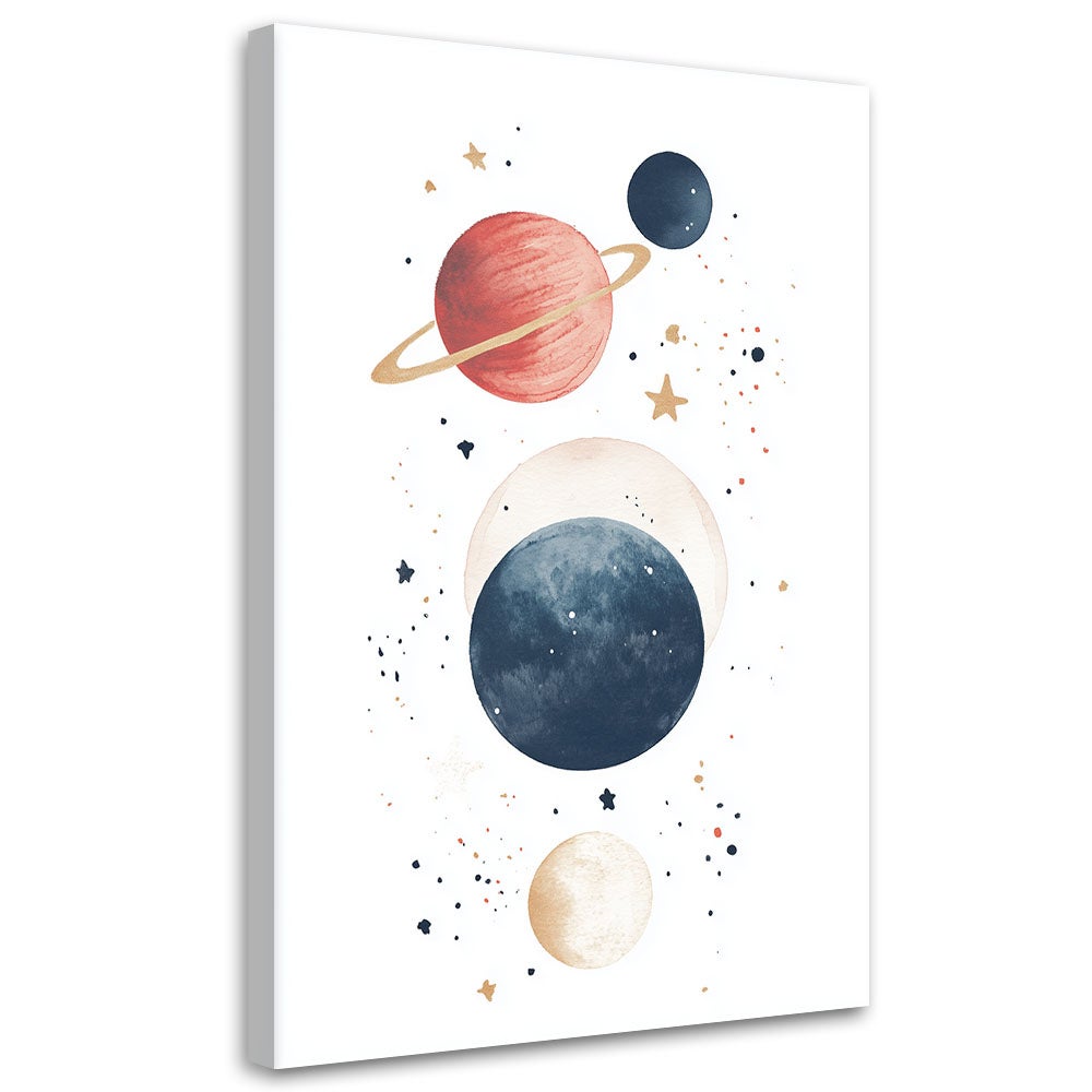 Obraz dla dzieci na ścianę, Planety Kosmos Boho 40x60