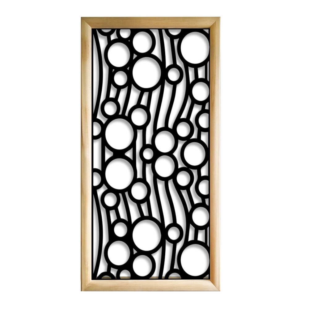 BUBBLES - Prostokątne moduły dekoracyjne z drewna i PVC - Rozmiar 47x94 cm - Grubość 47 mm - Kolor wewnętrzny CZARNY