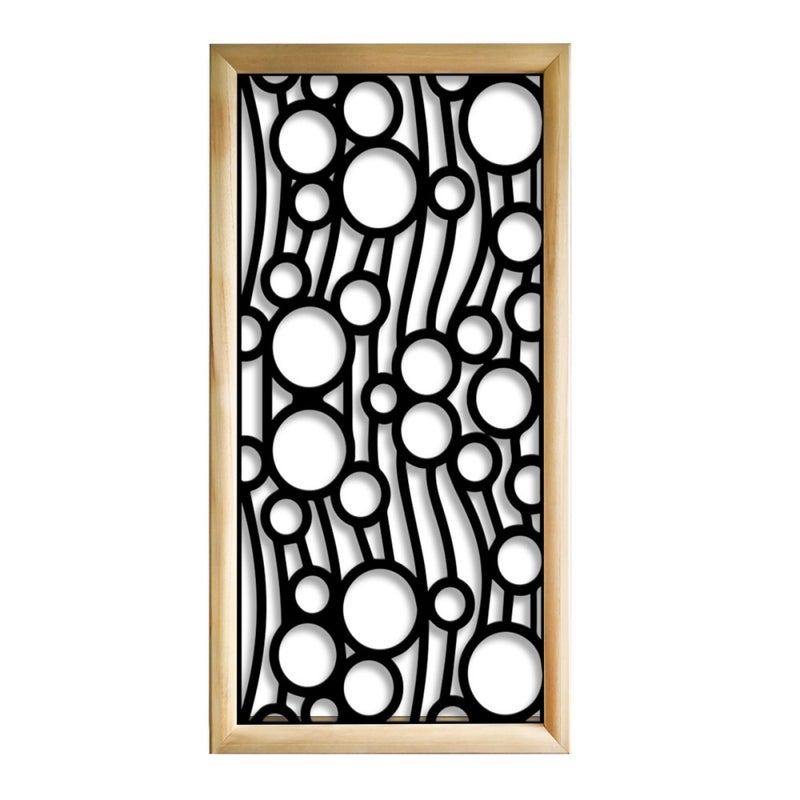 BUBBLES - Prostokątne moduły dekoracyjne z drewna i PVC - Rozmiar 47x94 cm - Grubość 47 mm - Kolor wewnętrzny CZARNY