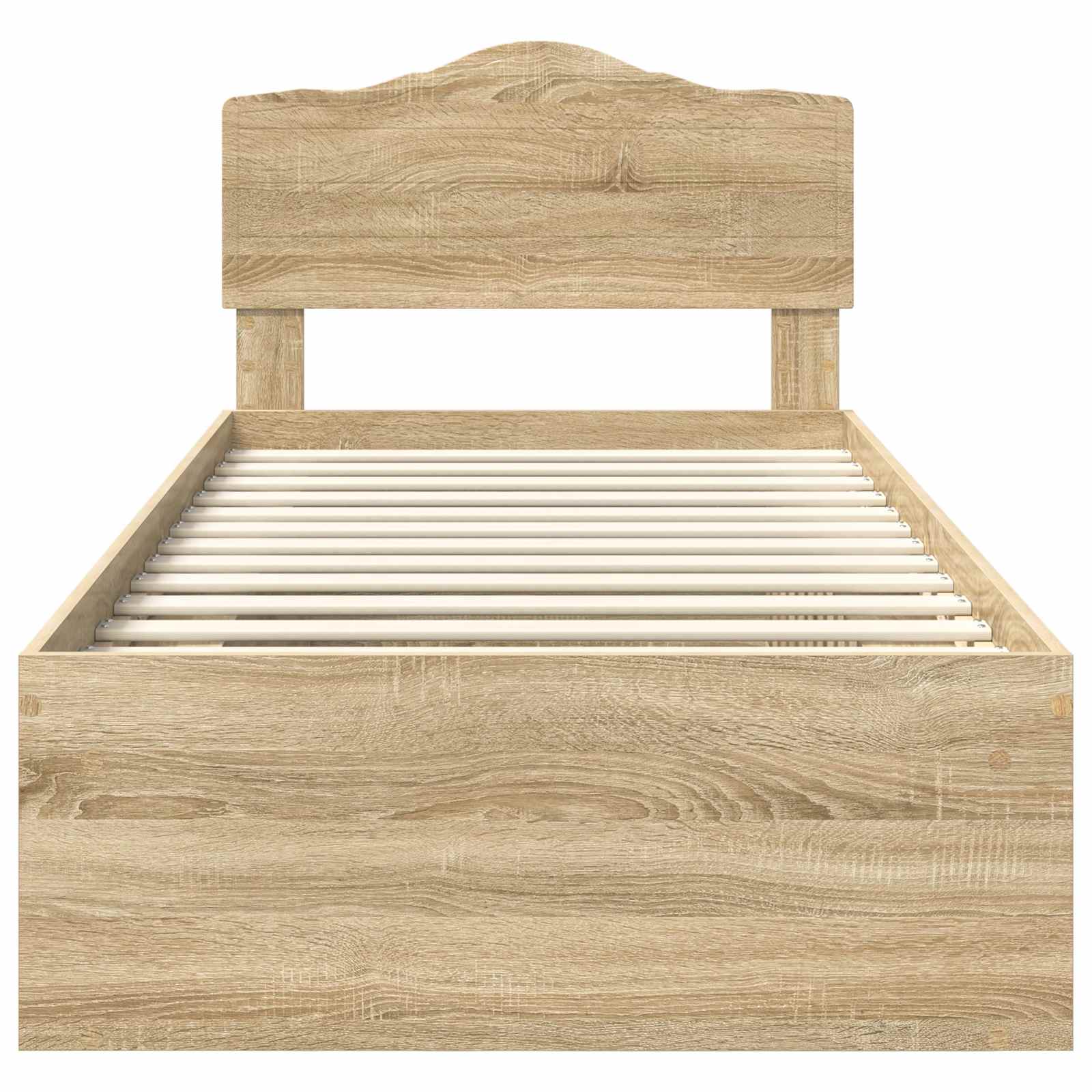 Cadre de lit en bois de pin massif, pour la chambre, 100 × 200 cm - 7