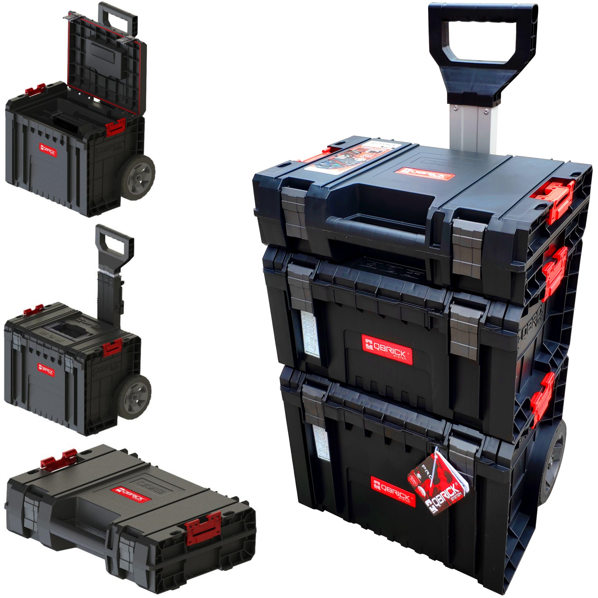 QBRICK PRO ZESTAW SKRZYNEK NARZĘDZIOWYCH KOŁA 3w1