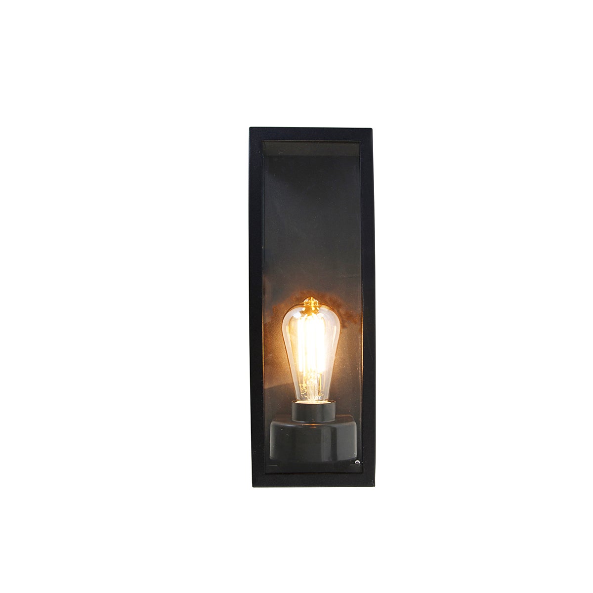 Qazqa moderne applique murale extérieure, lampe murale pour jardin intelligente - Rotterdam - noir, ampoule led 4.9w, e27, - 9