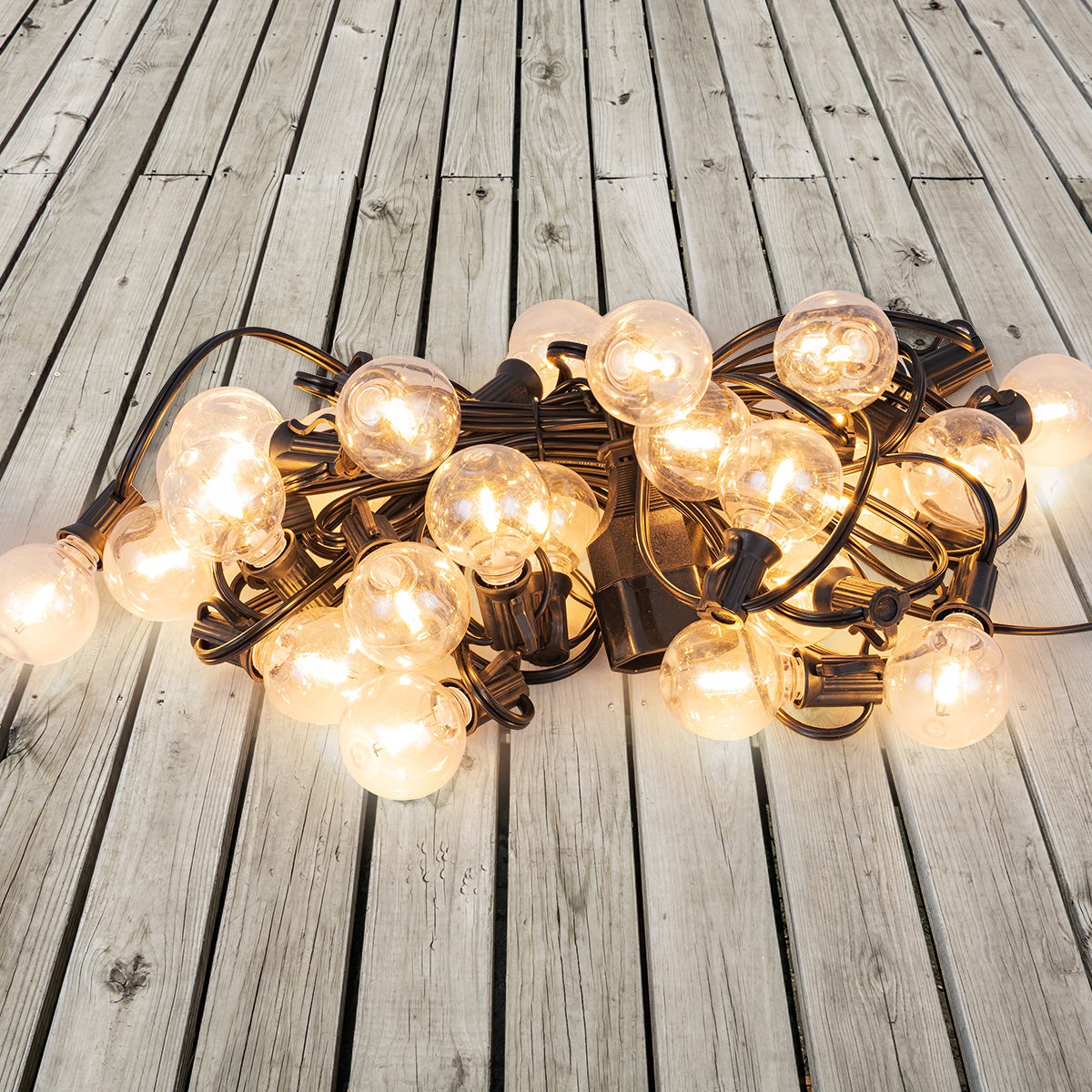 Girlanda świetlna LED ogrodowa 25 żarówek G40 Oświetlenie zewnętrzne Okrągłe Wodoodporne lampki - LEDHOFF - 6