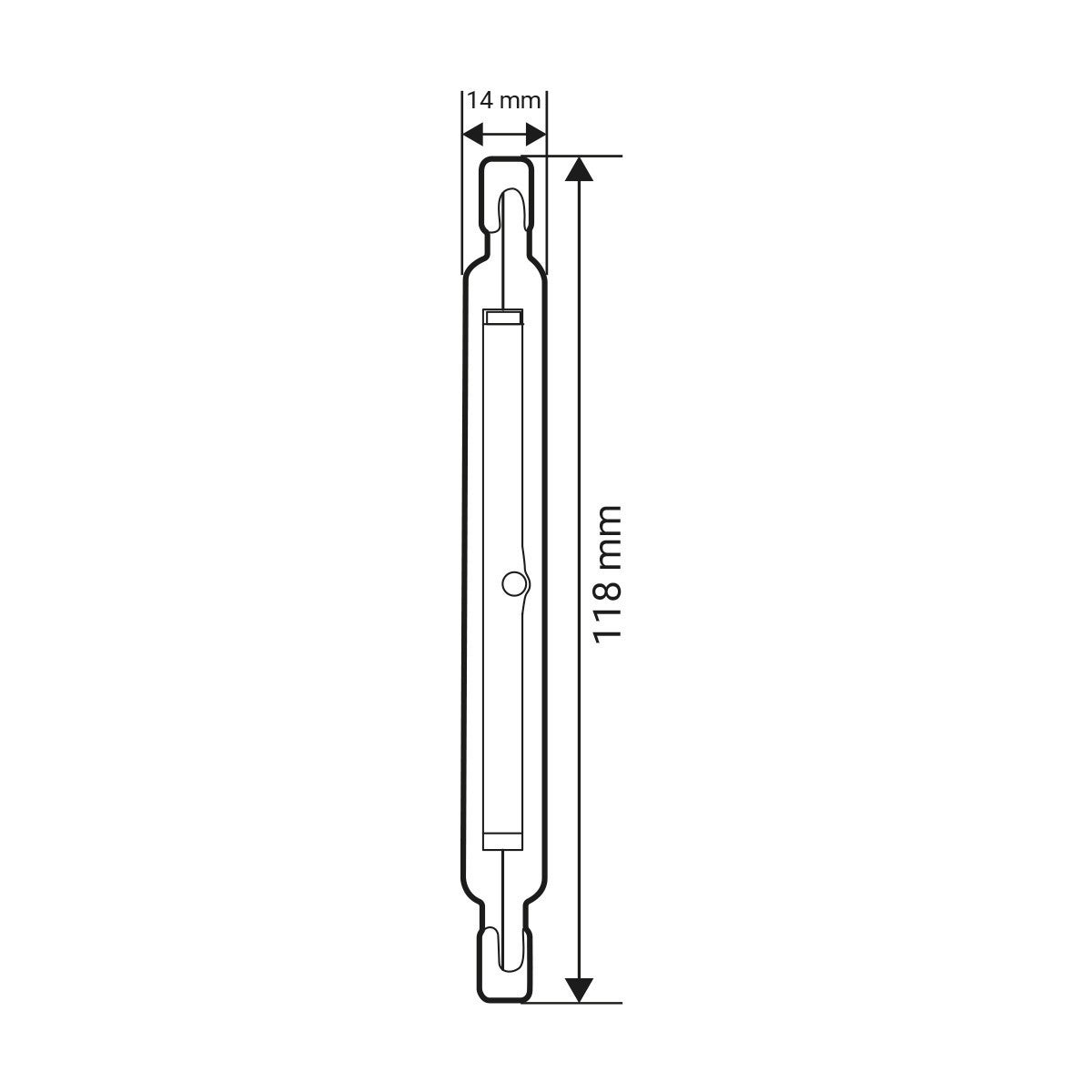 Ampoule LED COB - R7S - 118 mm - 1&nbsp;000 lm - 9 W - Blanc Chaud - 5