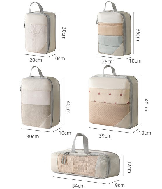 4 cubi di imballaggio a compressione per valigia, organizer da viaggio leggeri ed espandibili, borsa per scarpe, nero | Leroy Merlin 4 cubi di imballaggio a compressione per valigia, organizer da viaggio leggeri ed espandibili, borsa per scarpe, nero | Leroy Merlin