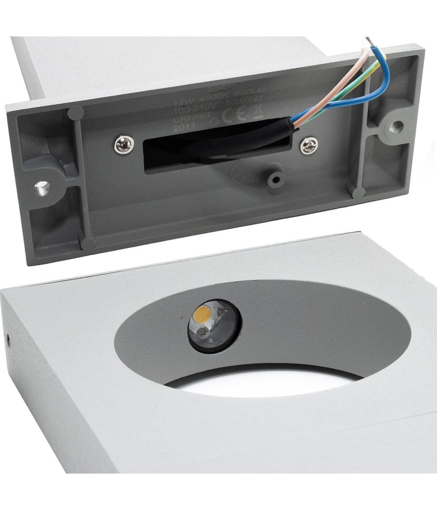 Trade Shop - Lampada Palo Da Giardino A Led Cerchio 50 Cm 12 W Nero Luce 6500k 4000k 3000k Es60 - Bianco Freddo - - 2