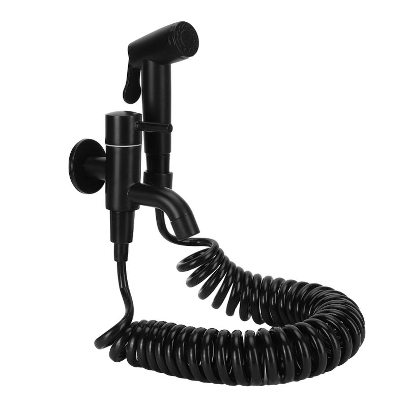 Spryskiwacz bidetowy G1/2, ręczny spryskiwacz ze stopu w kolorze czarnym, wysokociśnieniowy, akcesorium łazienkowe