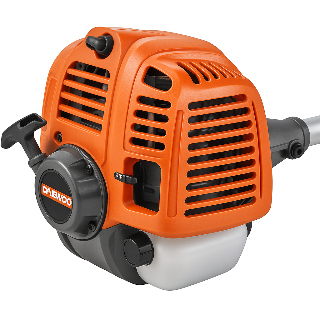 Daewoo Desbrozadora a Gasolina DABC520 - Motor 2 Tiempos, Caña 28mm, 1.9HP, 52cc, Corte con Hilo Ø450-500 mm y Disco Ø255mm, Depósito 1.2L, 8.7kg