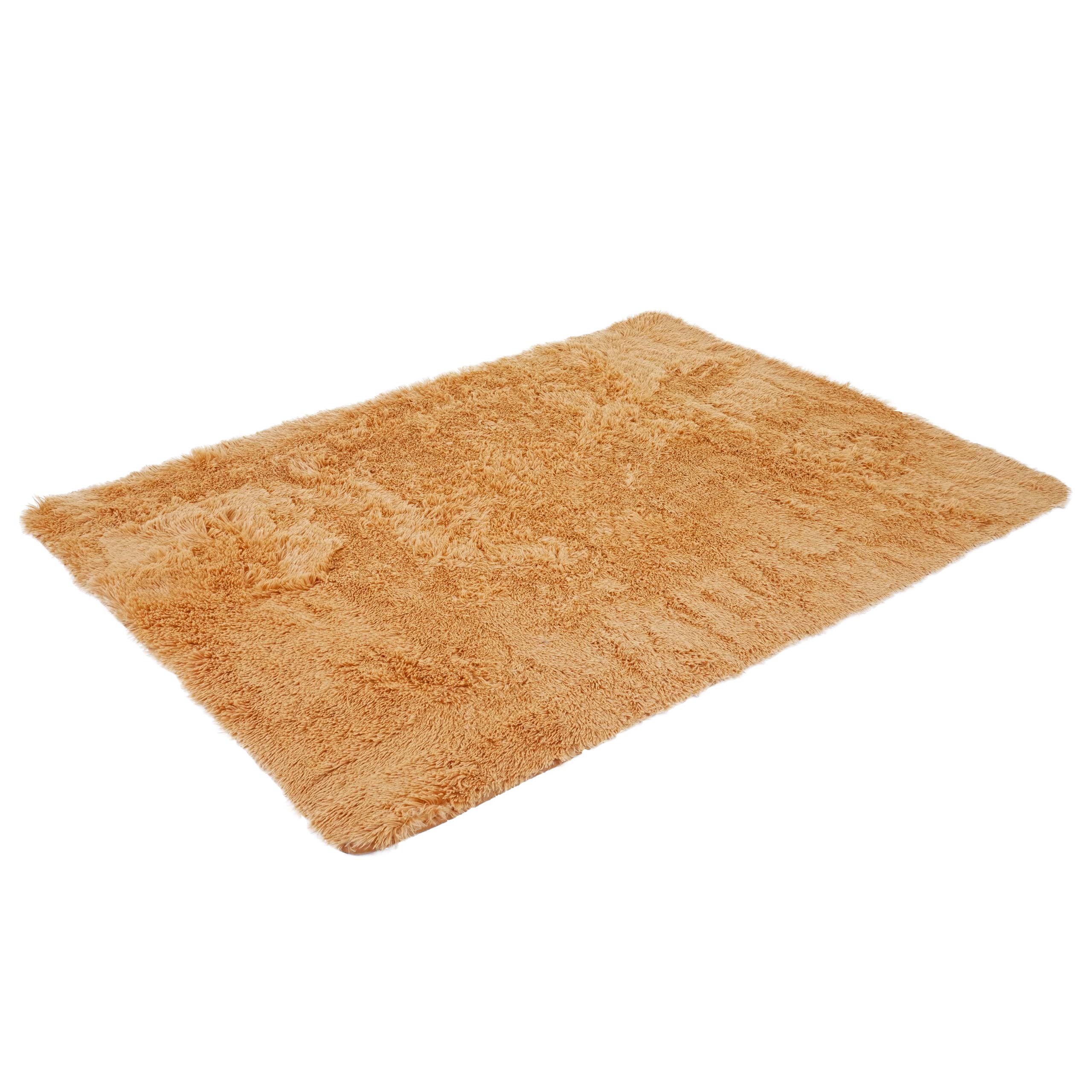 Alfombra hwc-f69, alfombrilla shaggy pelo alto pelo largo, tejido/textil mullido suave 160x120cm ~ marrón