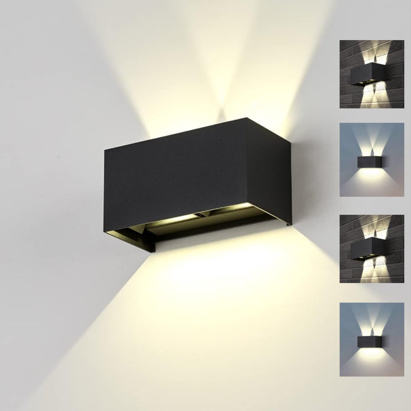 Scandinavian Home Applique Murale LED Pour L'intérieur Et L'extérieur I Luminosité Réglable I IP65 230V 6W Blanc Chaud 3000K 700lm I Lampe