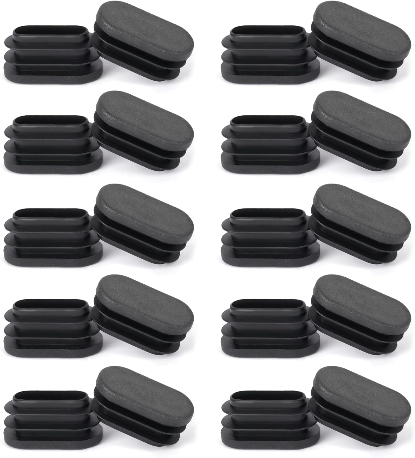 Ovale Bouchons à lamelles,20 PCS Bouchons de Couverture Cache Tube en ...