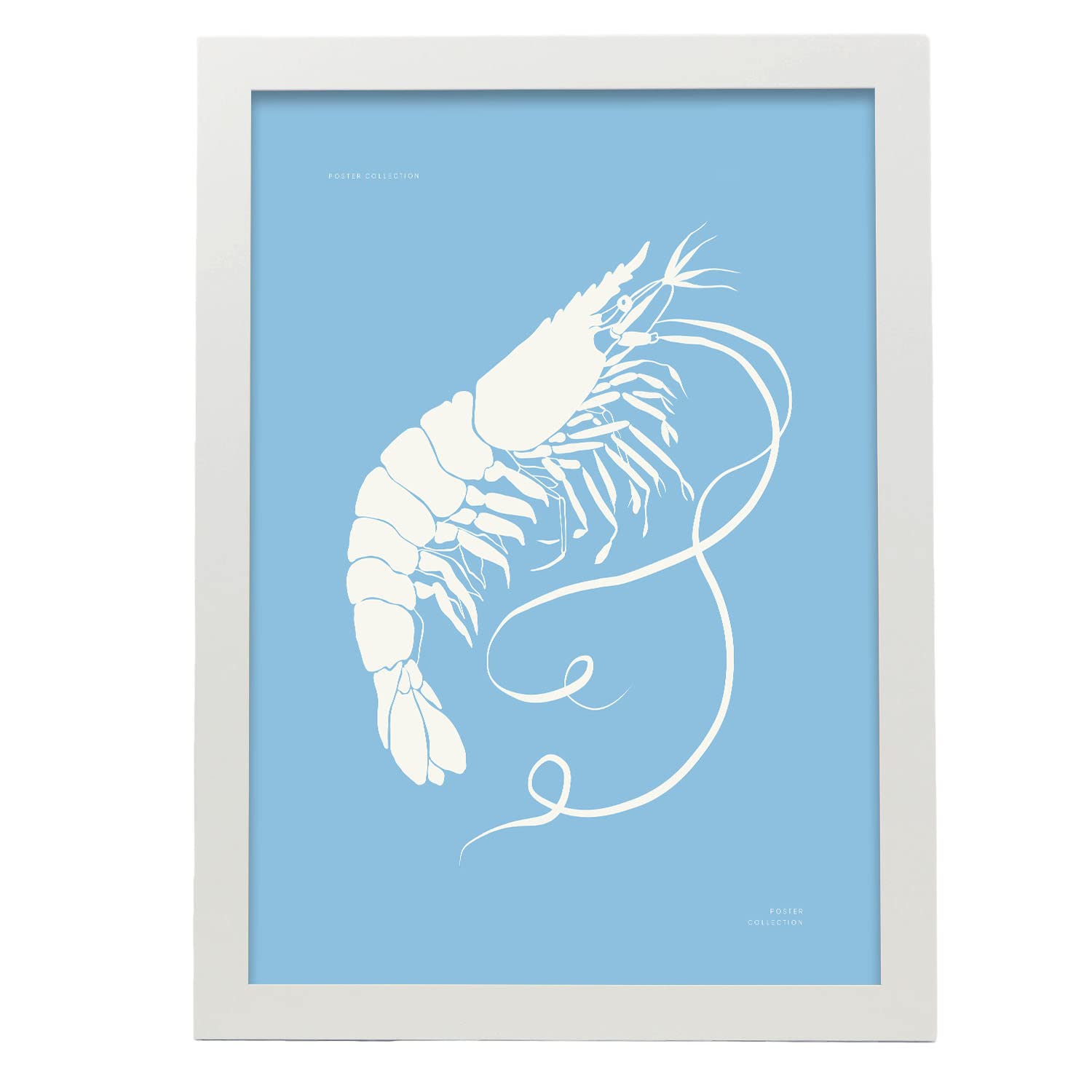 Nacnic póster pop art abstracto. gamba ilustraciones artísticas modernas para la decoración de interiores. con marco blanco - a3