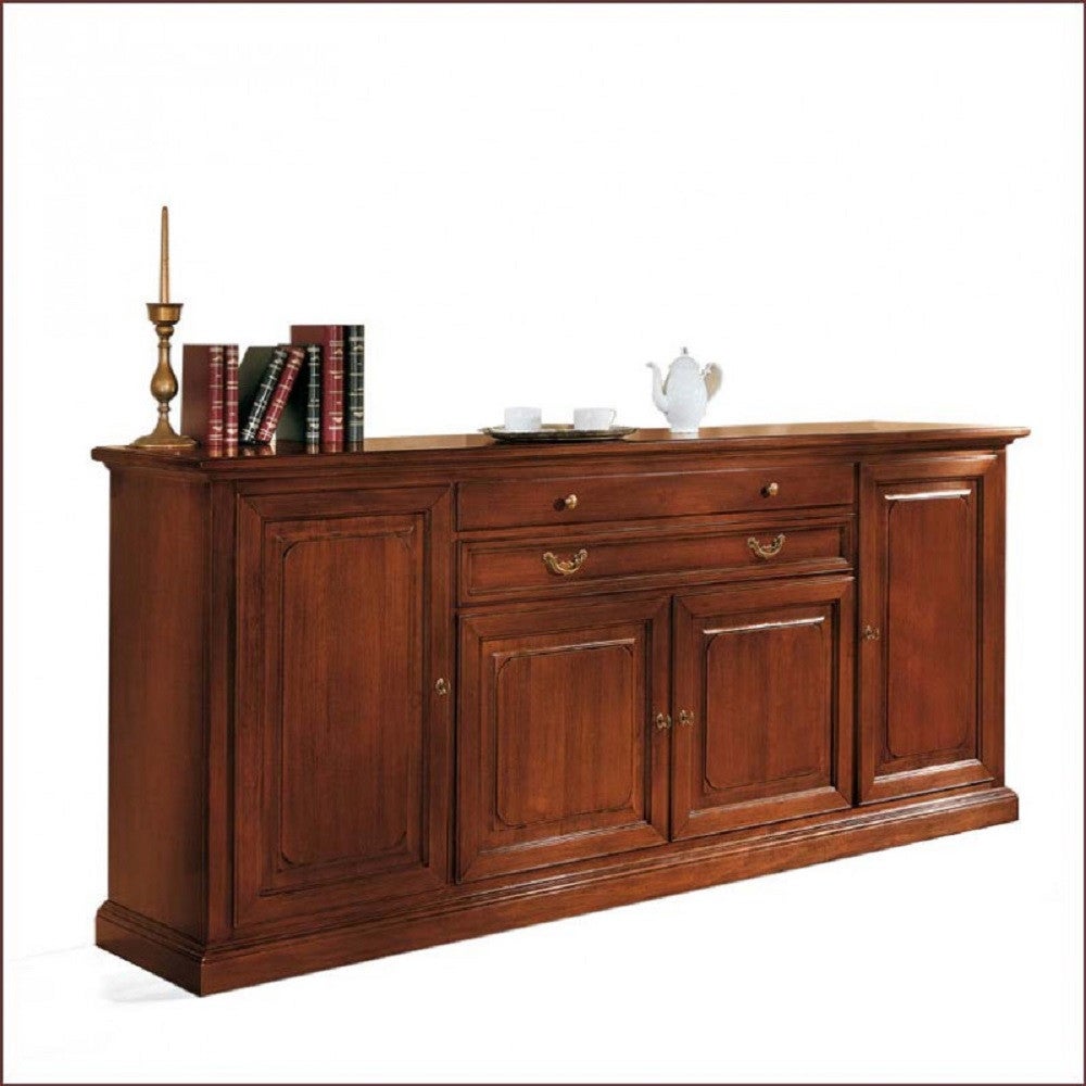 Scrivania rettangolare in legno massello con cassetti STILE | Scrivania