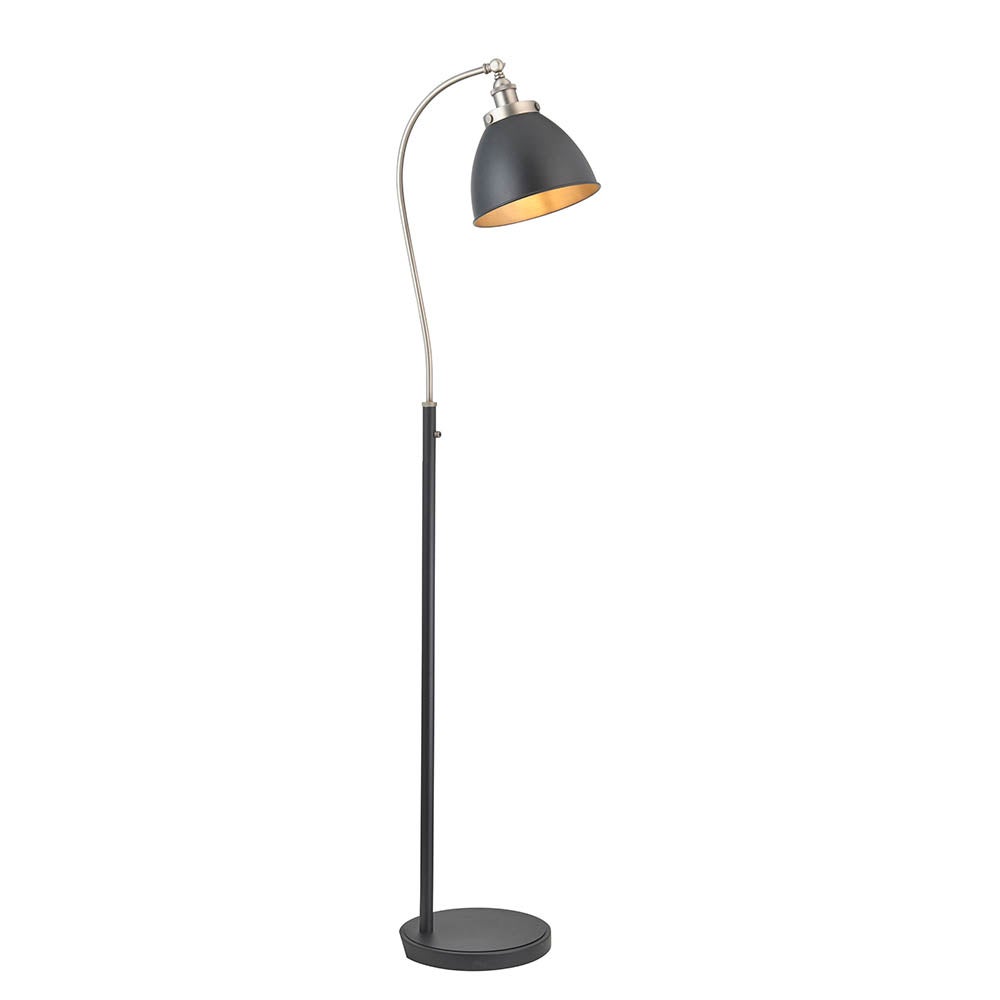 Lampa stojąca kopułowy klosz FRANKLIN czarna matowa 1xE27x10W metal wym:160x28x35cm IP20 Endon