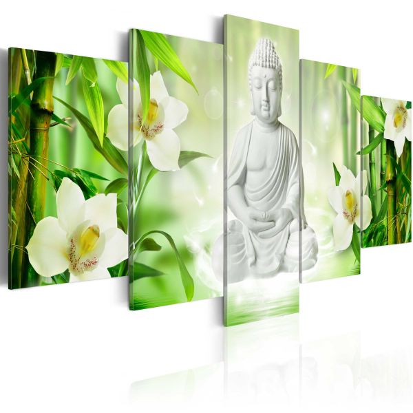 Tableau Zen Buddha and jasmine 100x50 cm