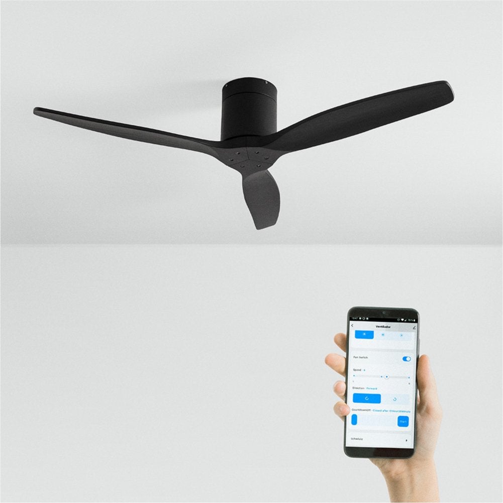 CREATE - WIND CALM M - Ventilateur de plafond silencieux 40W avec pales techniques en ABS Ø132cm sans eclaraige avec wifi - 2