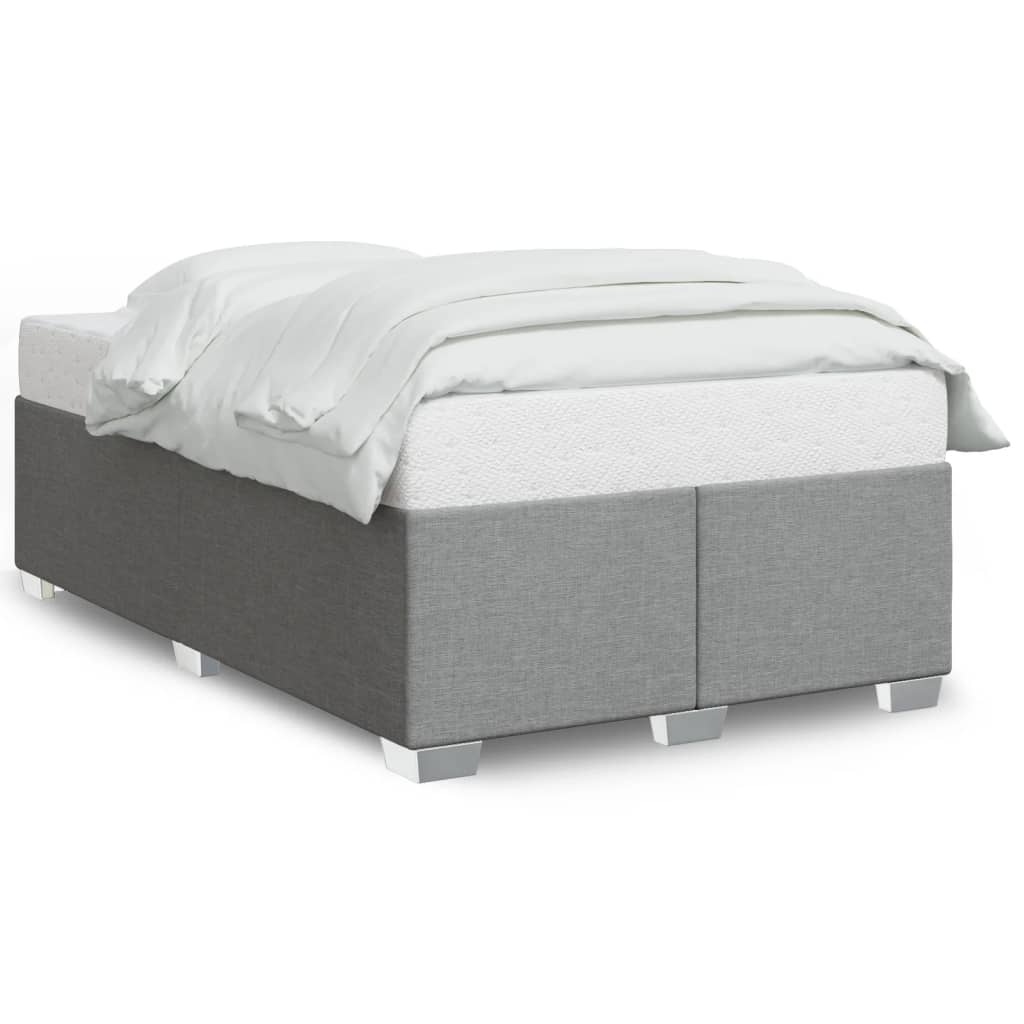 Cadre de lit sans matelas gris clair 120 x 200 cm tissu - 2