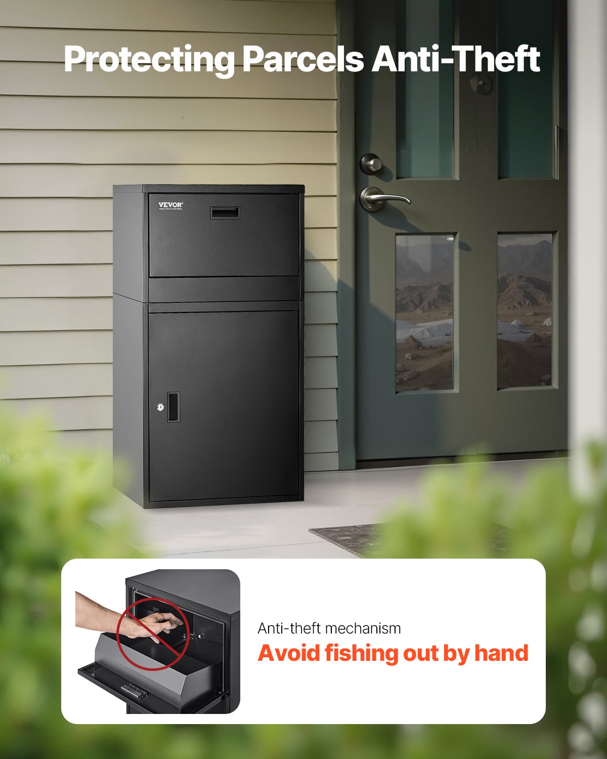 Caja para Paquetes 500x398x980 mm,VEVOR Buzón de Acero Galvanizado