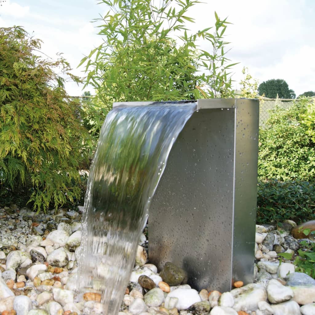 Déversoir Cascade Acier Inoxydable 304 – Sortie Rectangulaire Pour Fontaine, Piscine, Jardin, Villa (300mm)