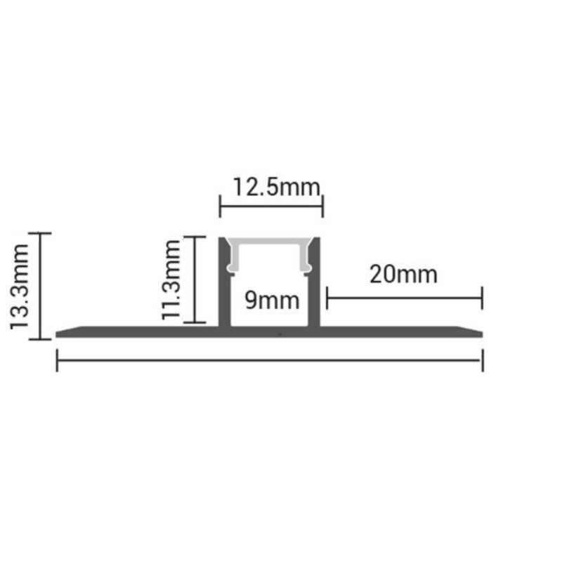 Profilé Aluminium Encastrable 2m pour Ruban LED - SILAMP - 2
