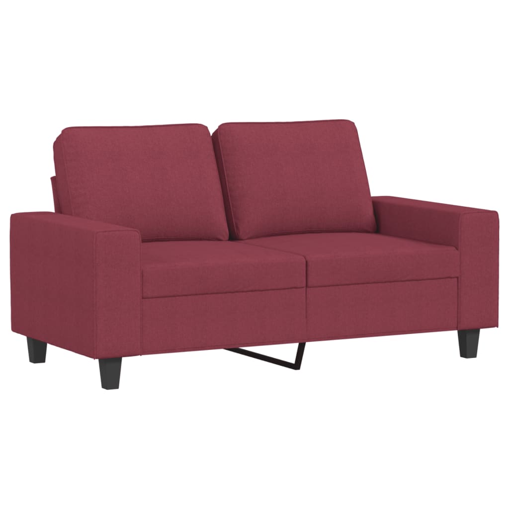 Sofá de 2 plazas   sofá de salón   sofá de descanso de tela rojo tinto 120 cm cfw49431