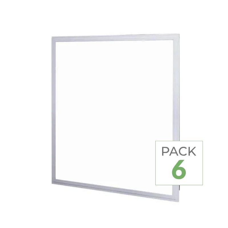Lot de 6 - Panneau LED 60x60 40W Blanc - Blanc Neutre 4000K - 5500K - SILUMEN - 2