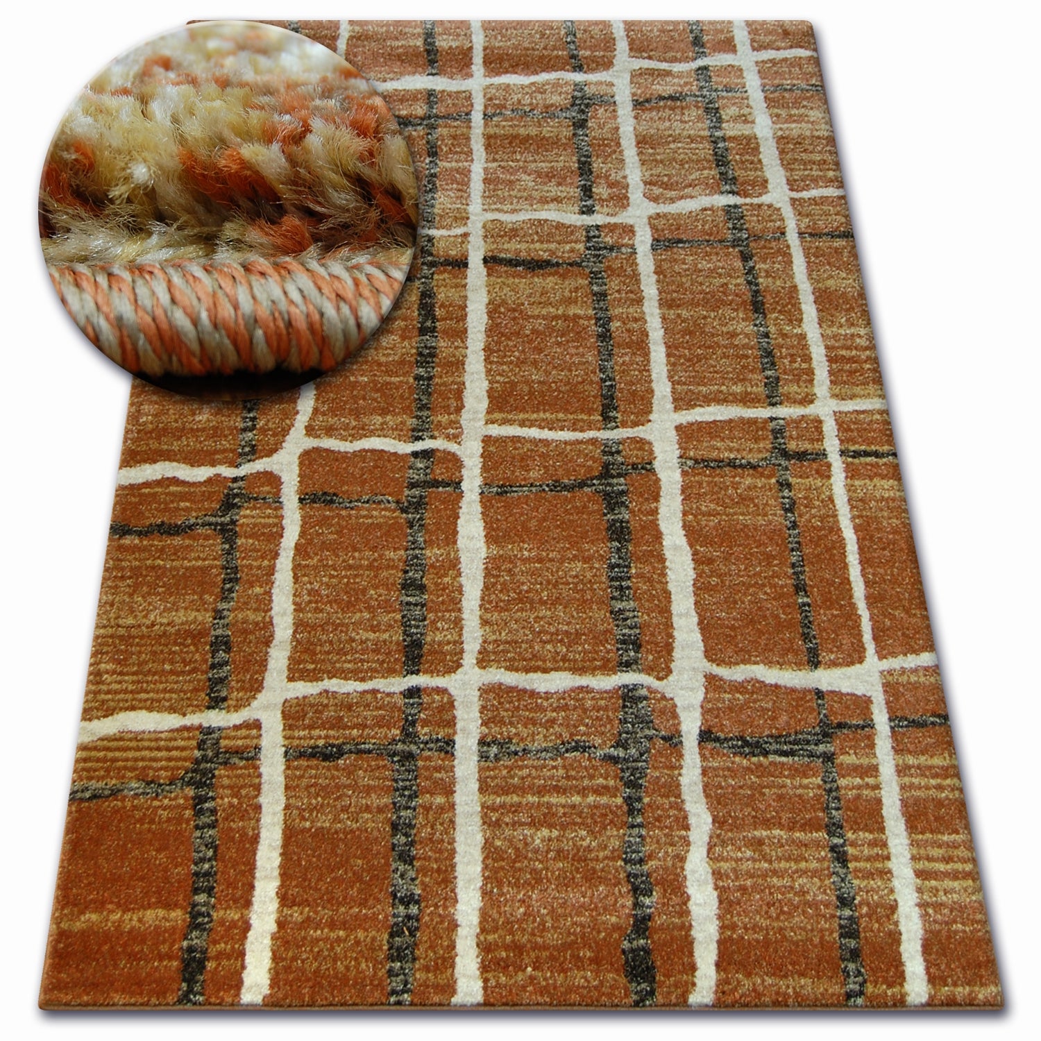 Dywan SHADOW 9359 rust / cream 140x190 cm